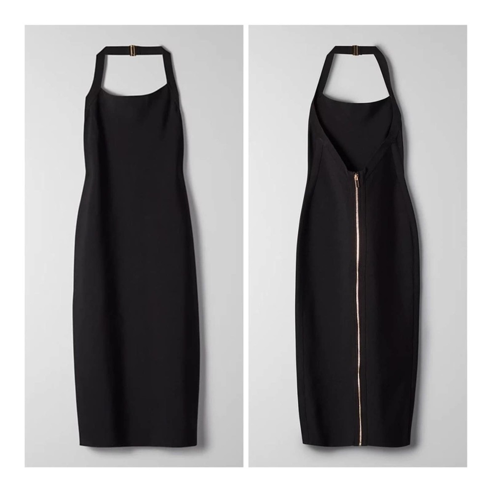NEW Aritzia Babaton Chandelier Halter Bandage Dress in Black Size XS